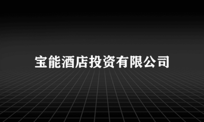 寶能酒店投資