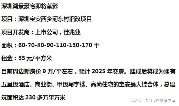 龍崗區(qū)五聯(lián)朱古石片區(qū)更新單元三期實(shí)施主體公示