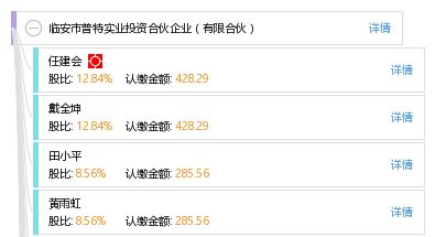 臨安市普特實業投資合伙企業 有限合伙